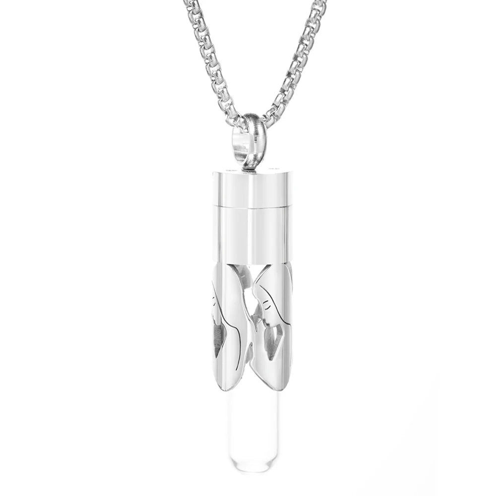 Women’s Diffuser Necklace Stainless Steel Bottle Oil Storage
