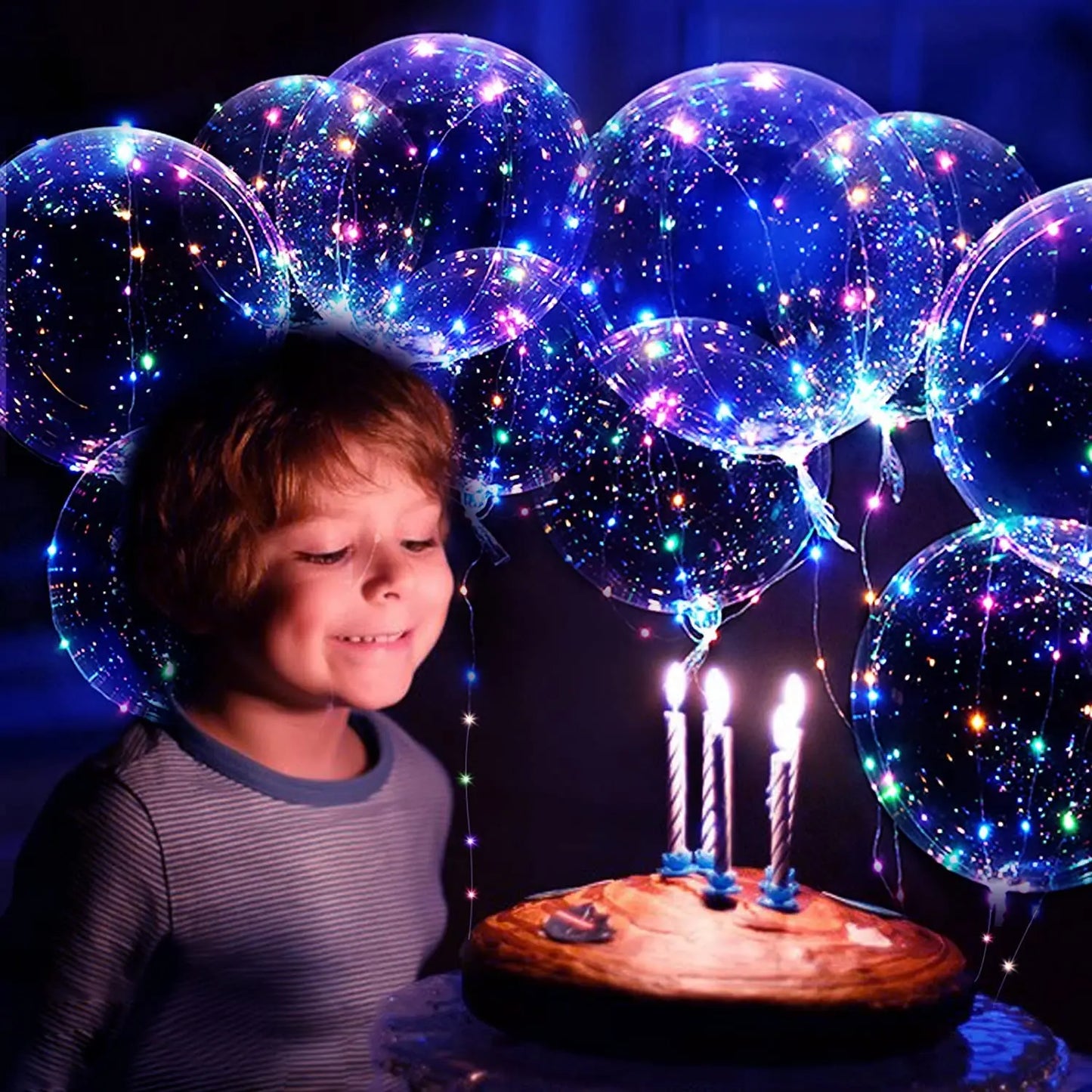 LED Light Up Bobo Balloons With Flashing Handles Party Decoration
