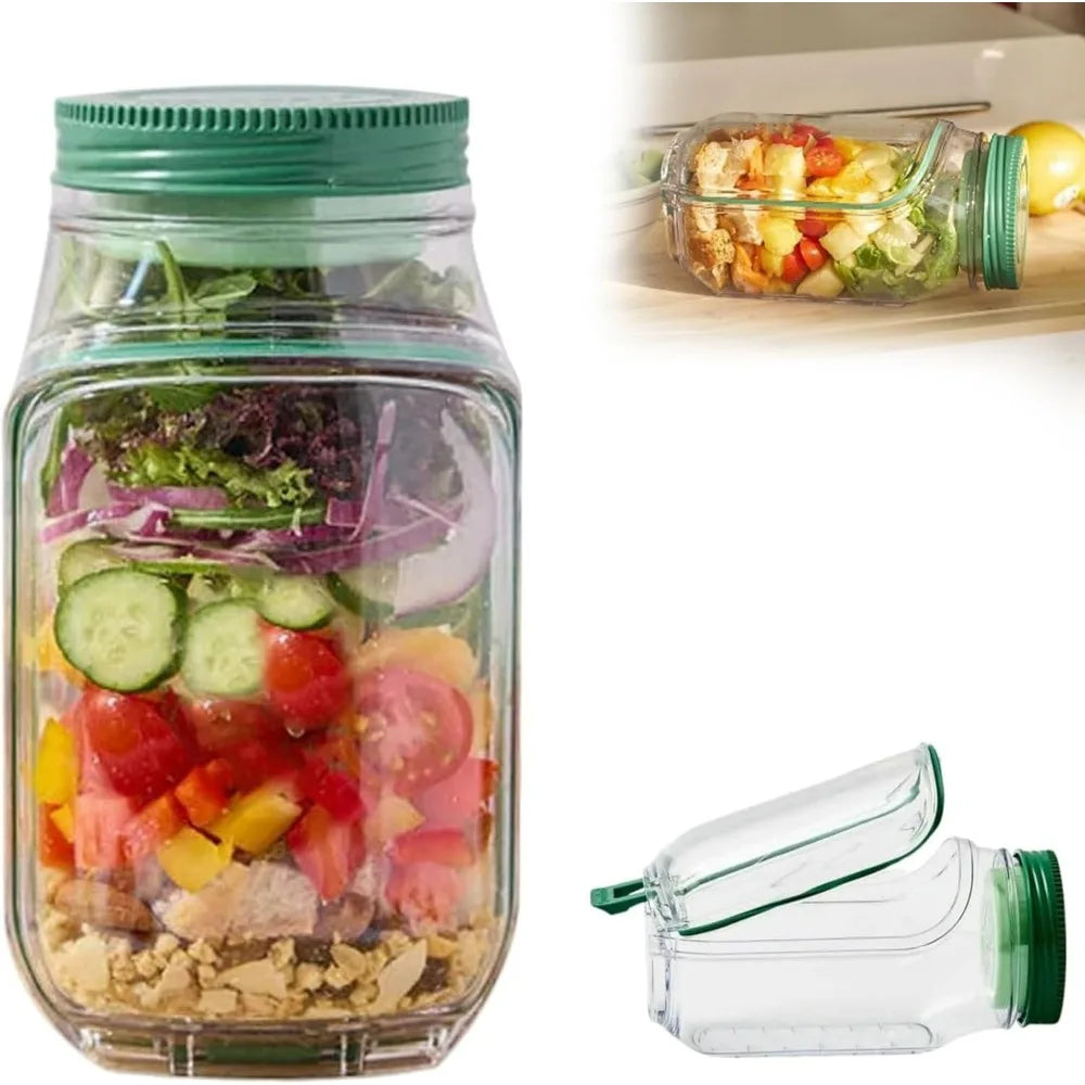 Fresh Vertical Salad Container with Side Openings for Mess Free Access