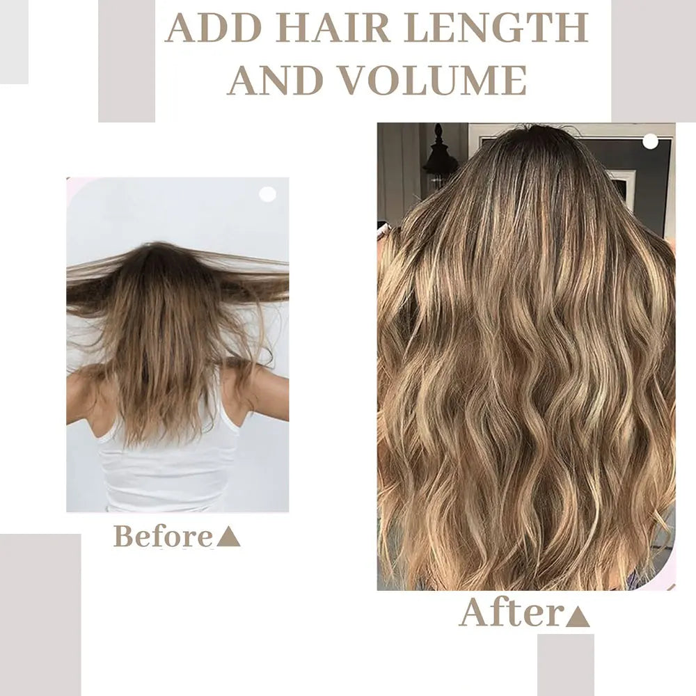 Voluminous Clip-In Hair Extensions 22 Inch Set for Length and Volume