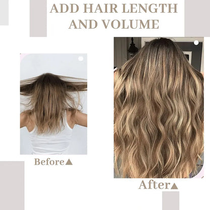 Voluminous Clip-In Hair Extensions 22 Inch Set for Length and Volume