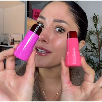 Milk Jelly Lipstick Blush Stick Moisturized Blusher Rouge Cream Shimmer Powder Blusher Stick Beauty Makeup for Women and Girls