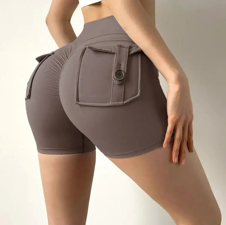 Sexy Yoga Shorts for Women, High Waisted Sports Pants, Fitness Shorts