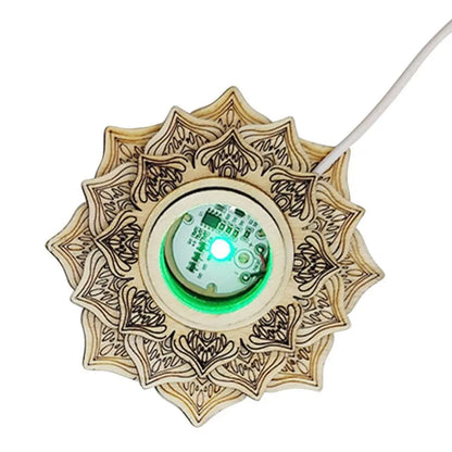 Lotus-shaped LED accent light with layered petal design