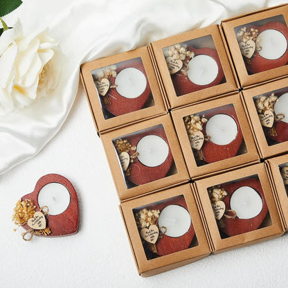 Wood Candle Holder Rustic Tealight Stand For Wedding Centerpieces