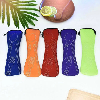 Travel Packaging Tableware Bag Picnic Portable Tableware Case Without Dinnerware Cutlery Bags Picnic Fork Spoon Storage Box