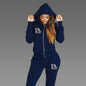 Soft Hoodie and Sweatpants Set with Fleece Interior Relaxed Fit Lounge