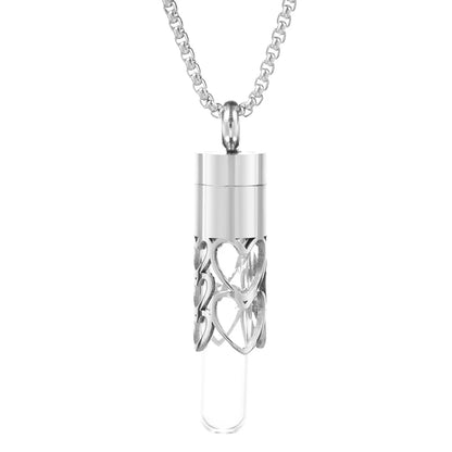Women’s Diffuser Necklace Stainless Steel Bottle Oil Storage