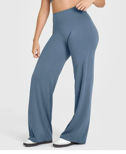 Yoga Pants Mid Rise Straight Leg Fit Second Skin Feel