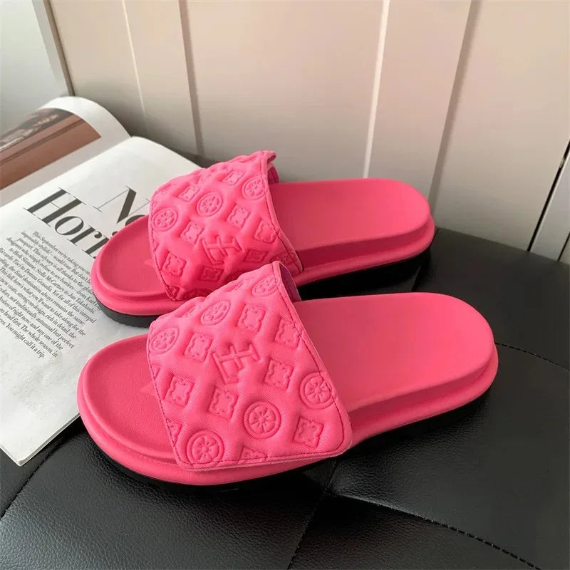 Breathable Canvas Slip On Sandals With Adjustable Strap And Cushioned Footbed For All Day Comfort