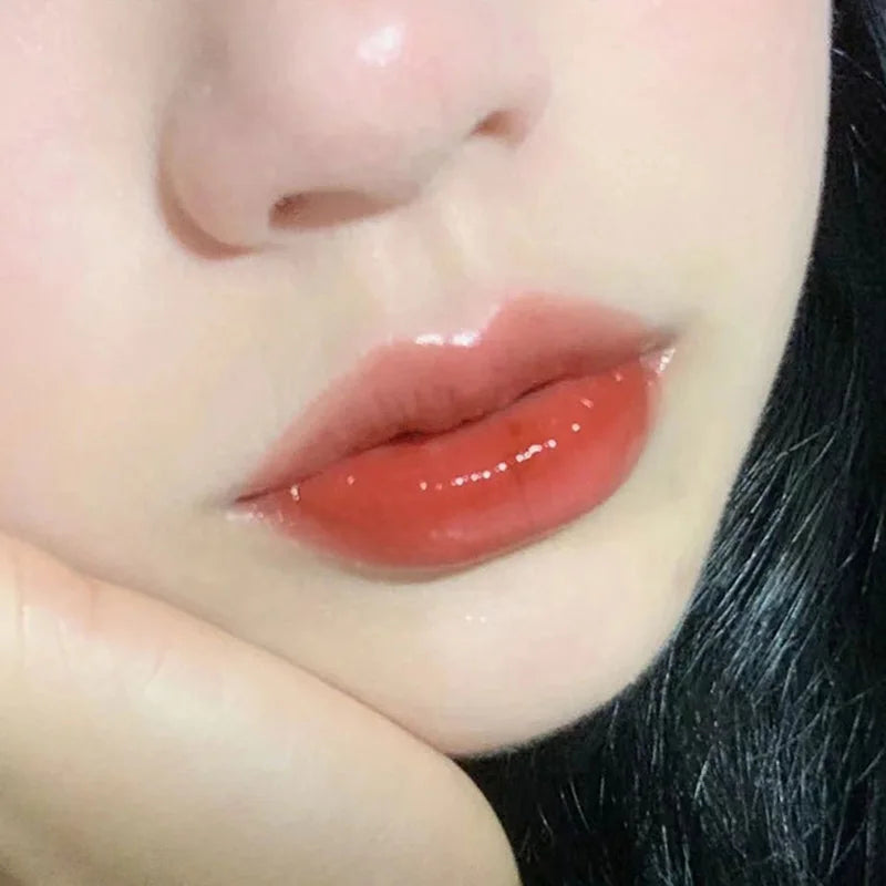 Hydrating Lip Gloss Long Lasting Translucent Red Brown Tint