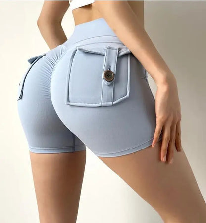 Sexy Yoga Shorts for Women, High Waisted Sports Pants, Fitness Shorts