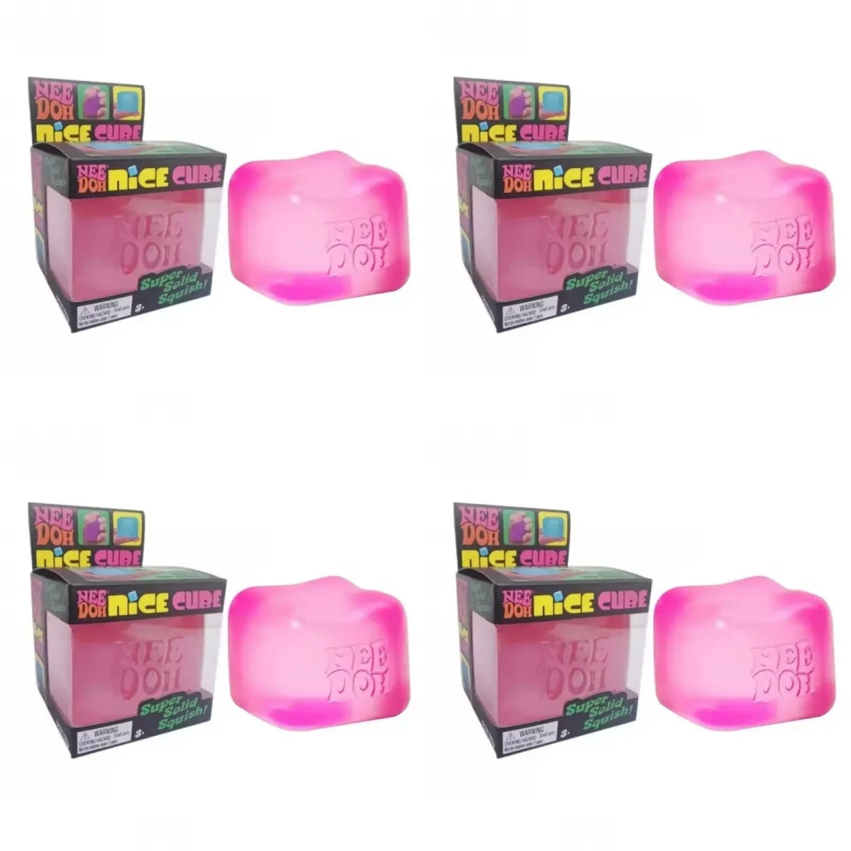 NeeDoh Jellyfish and Cube Plastic Squish Toy For Stress Relief and Sensory Play