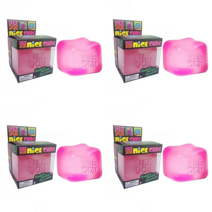 NeeDoh Jellyfish and Cube Plastic Squish Toy For Stress Relief and Sensory Play