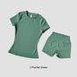 Women Yoga Set Gym Sportswear Sport Top High Waist Shorts Suit Fitness Workout Butt Lifting REVOLUTION SETS