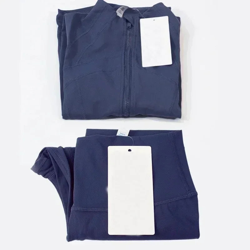 Designer 2-piece yoga suit set | Leggings and Coat Sets Merch Gone Viral
