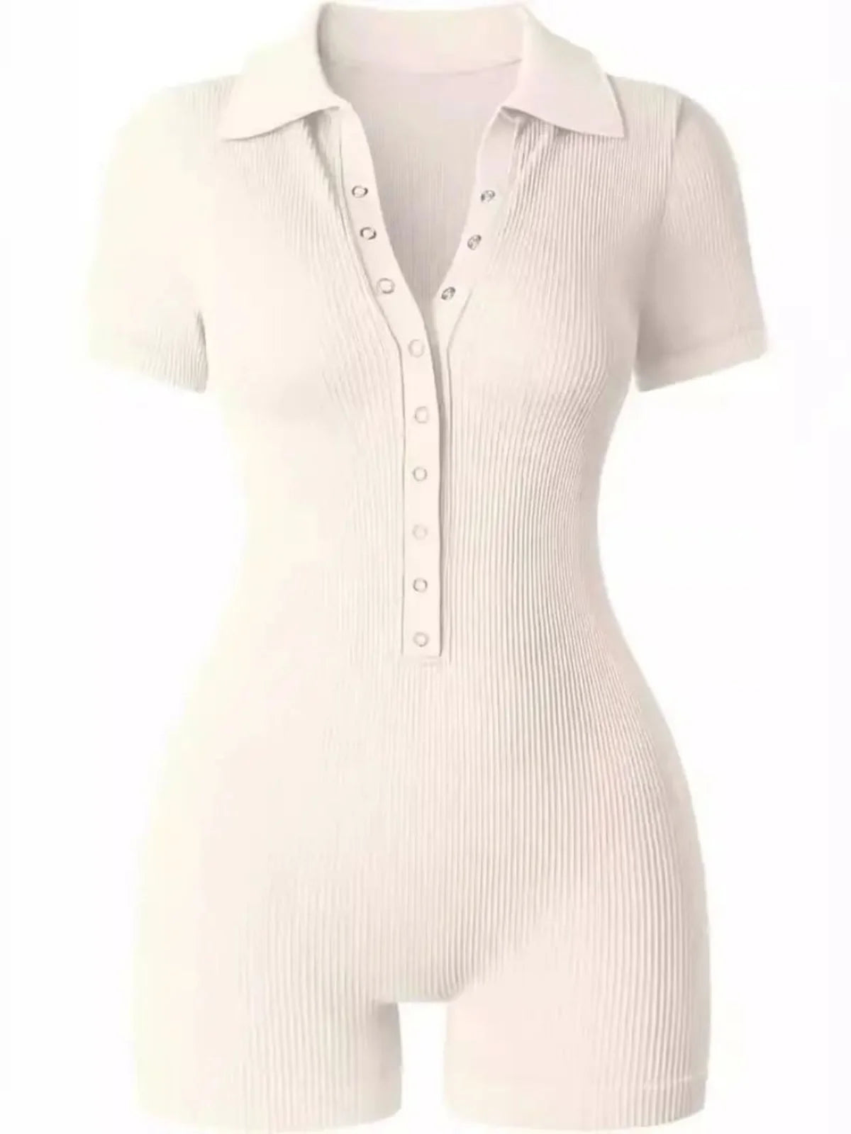 Breathable Collared Jumpsuit with Cinched Waist