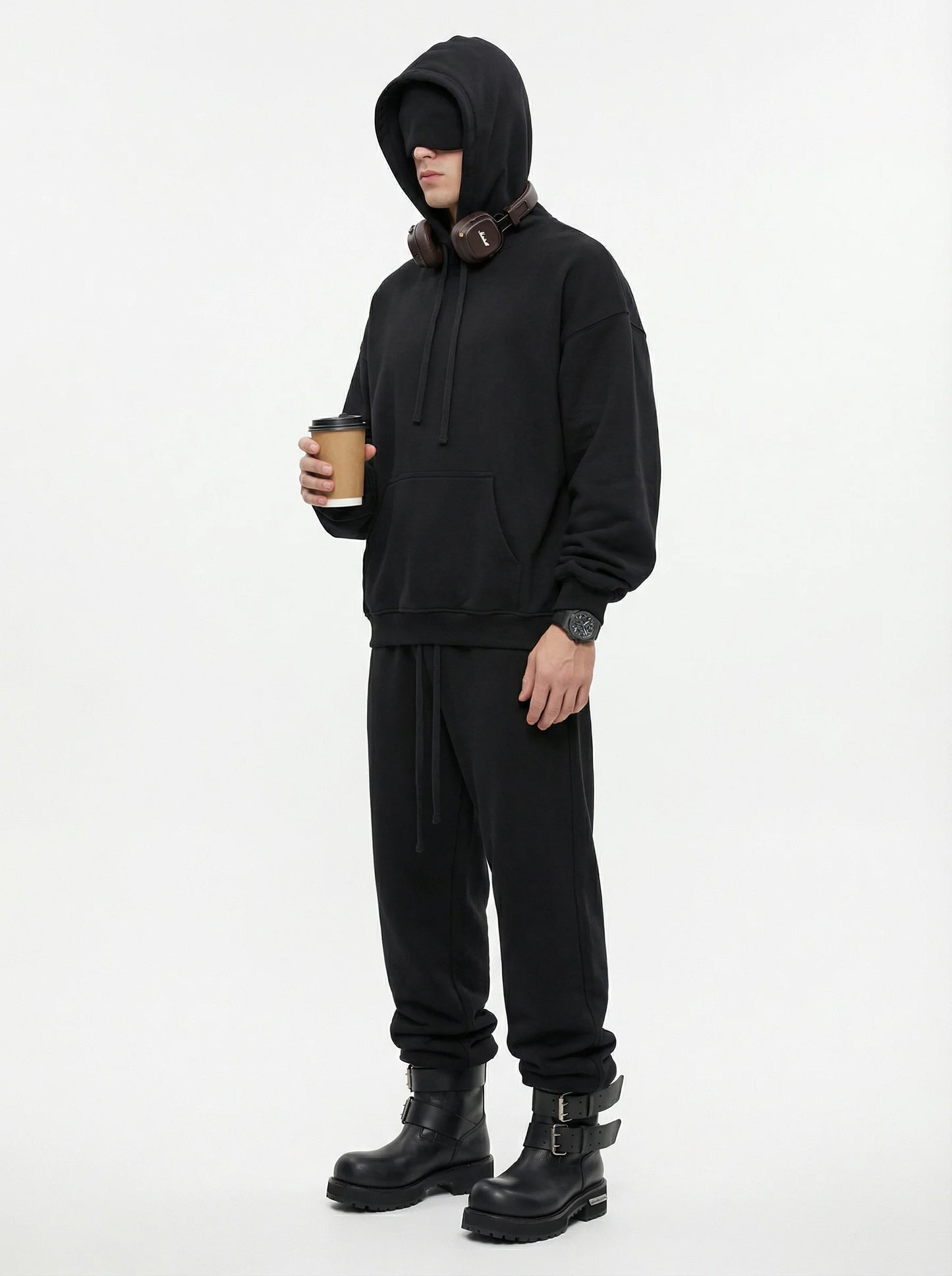 Unisex Cotton Blend Fleece Hoodie And Pants Set With Relaxed Fit And Soft Texture