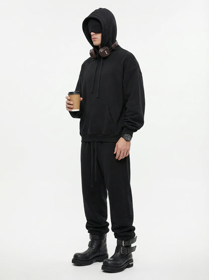 Unisex Cotton Blend Fleece Hoodie And Pants Set With Relaxed Fit And Soft Texture