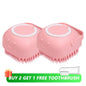 Pet Bath Brush With Soft Silicone Bristles And Dispenser For Dogs And Cats