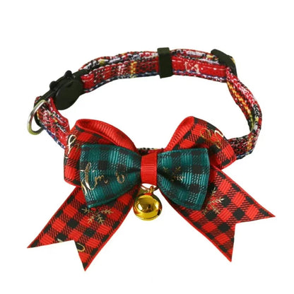 Cat Bow Tie Collar With Bell In Soft PP Cotton Adjustable For Festive Wear