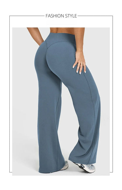 Yoga Pants Mid Rise Straight Leg Fit Second Skin Feel