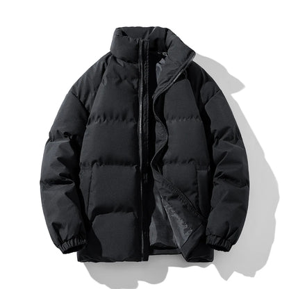 Autumn and Winter Puffer Jacket Men Vintage Warm High Neck Zipper Design Cotton-Padded Coat SINOBILLOW