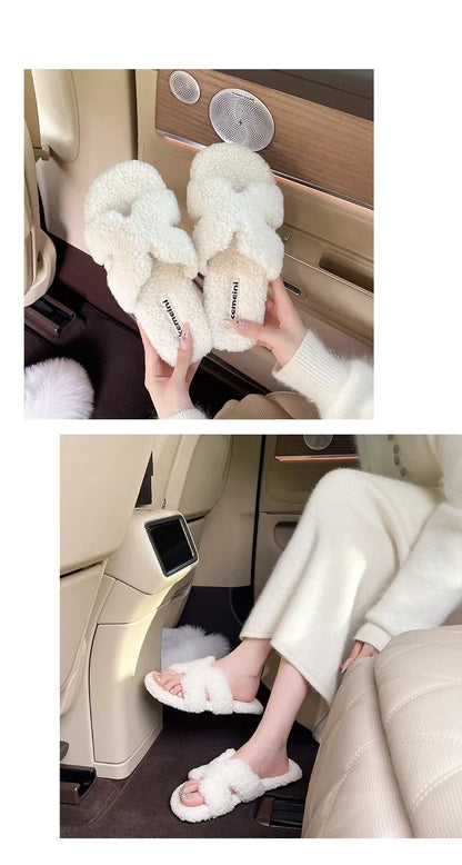 Soft Slippers with Faux Fur Lining for All Day Indoor Outdoor Warmth