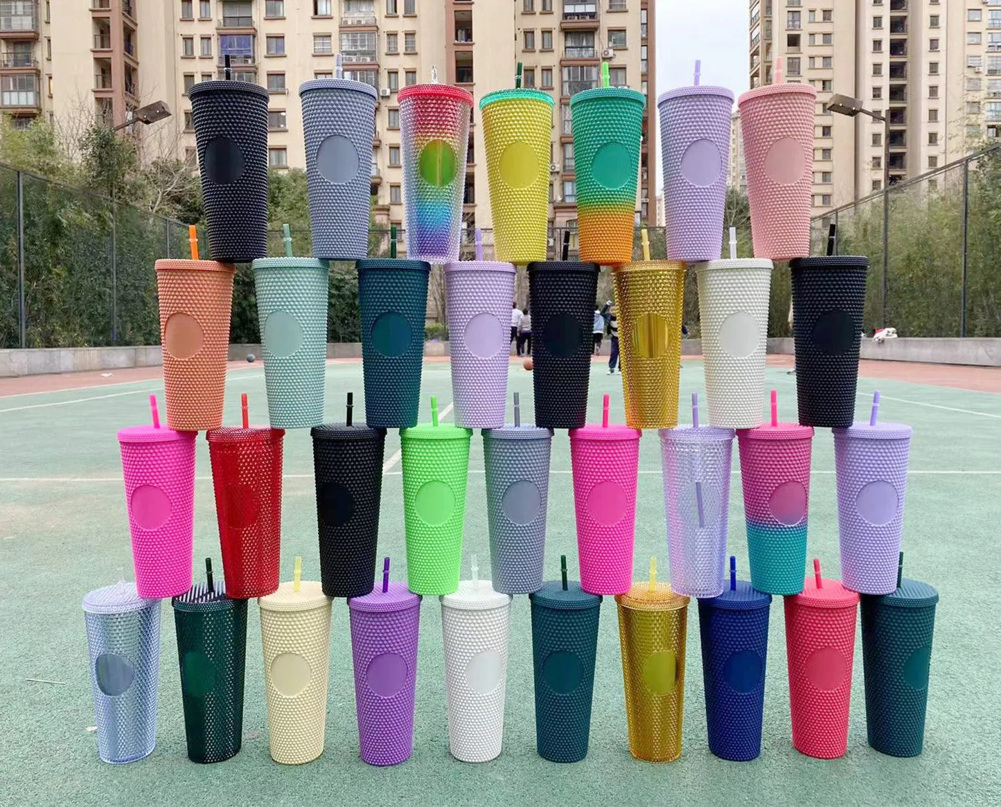 2026 Luxury Diamond Cold Cup Tumbler with Straw | Double Wall Iced Coffee Cup | Starbucks-Style Reusable Cup