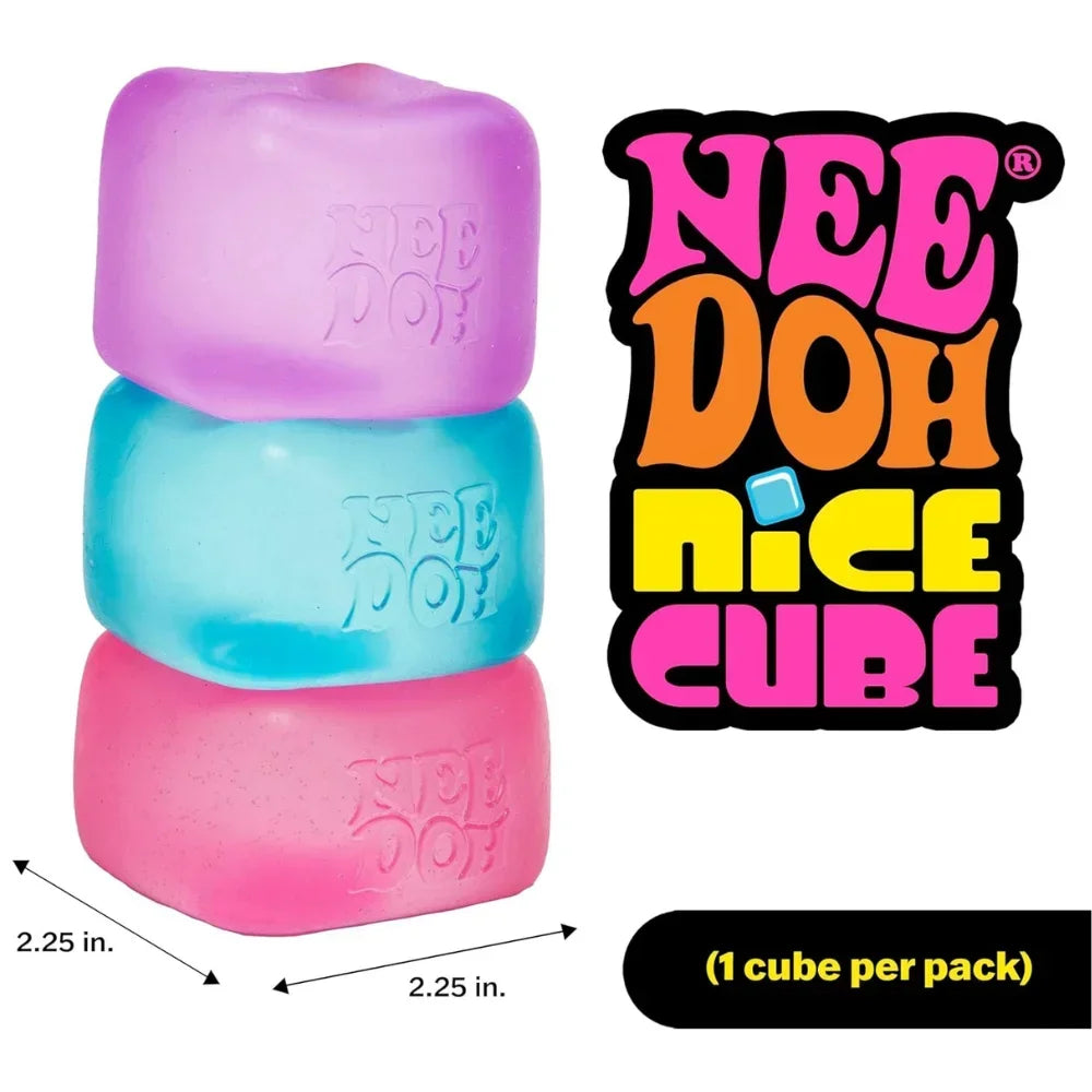 NeeDoh Jellyfish and Cube Plastic Squish Toy For Stress Relief and Sensory Play