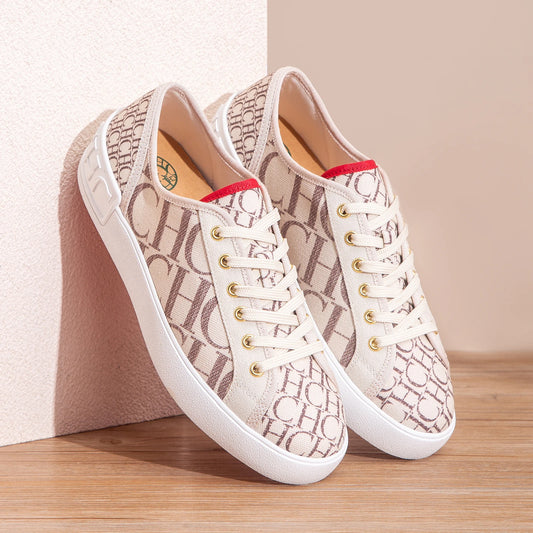 Breathable Canvas Walking Shoes for Women with Daily Cushioned Comfort