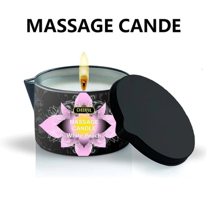 Scented massage oil candle for an evening ritual