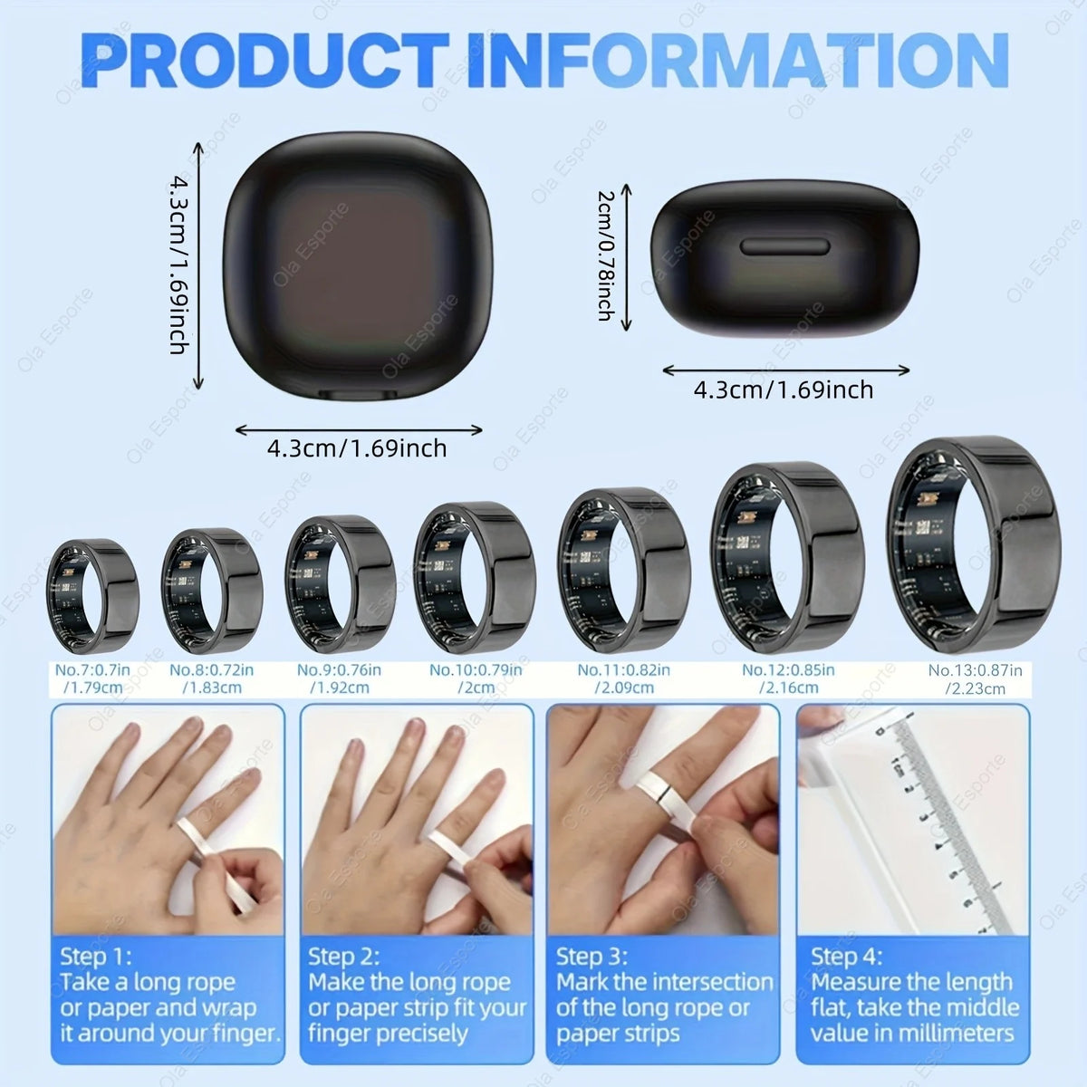 Smart ring tracking sleep heart rate and blood oxygen