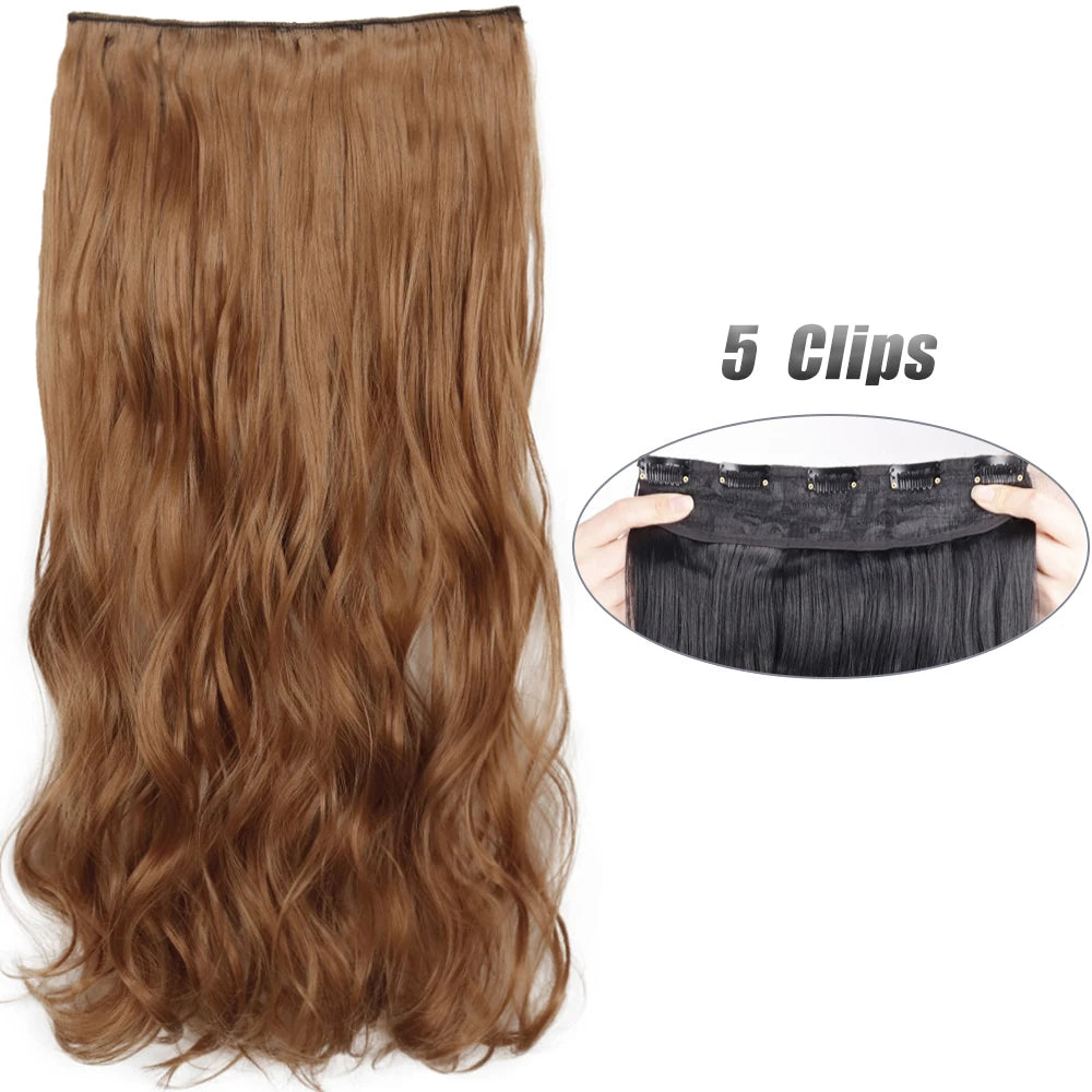 Wavy Clip In Hair Extensions Five Clip Set for Fuller Waves
