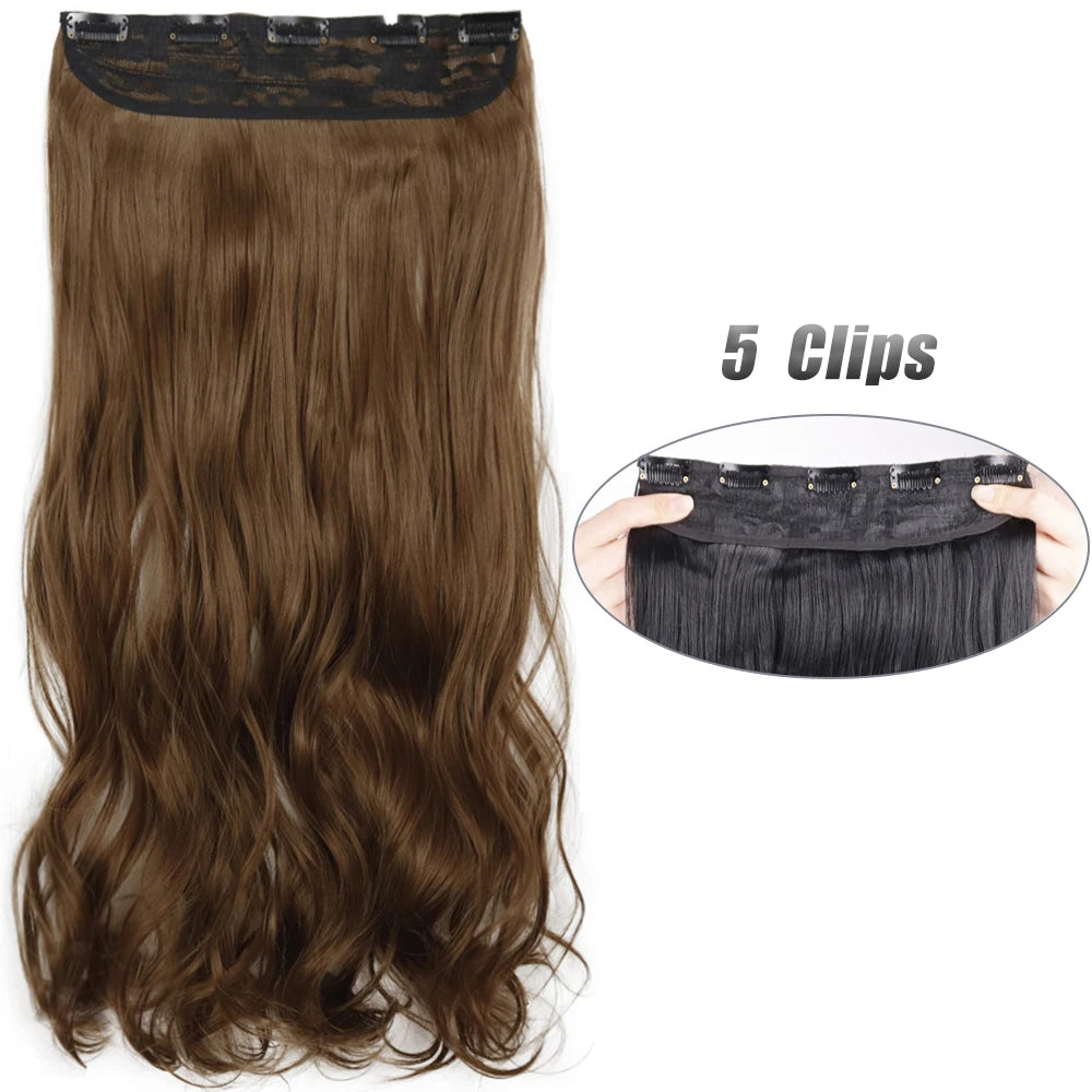 Wavy Clip In Hair Extensions Five Clip Set for Fuller Waves