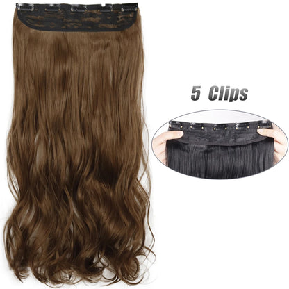Wavy Clip In Hair Extensions Five Clip Set for Fuller Waves