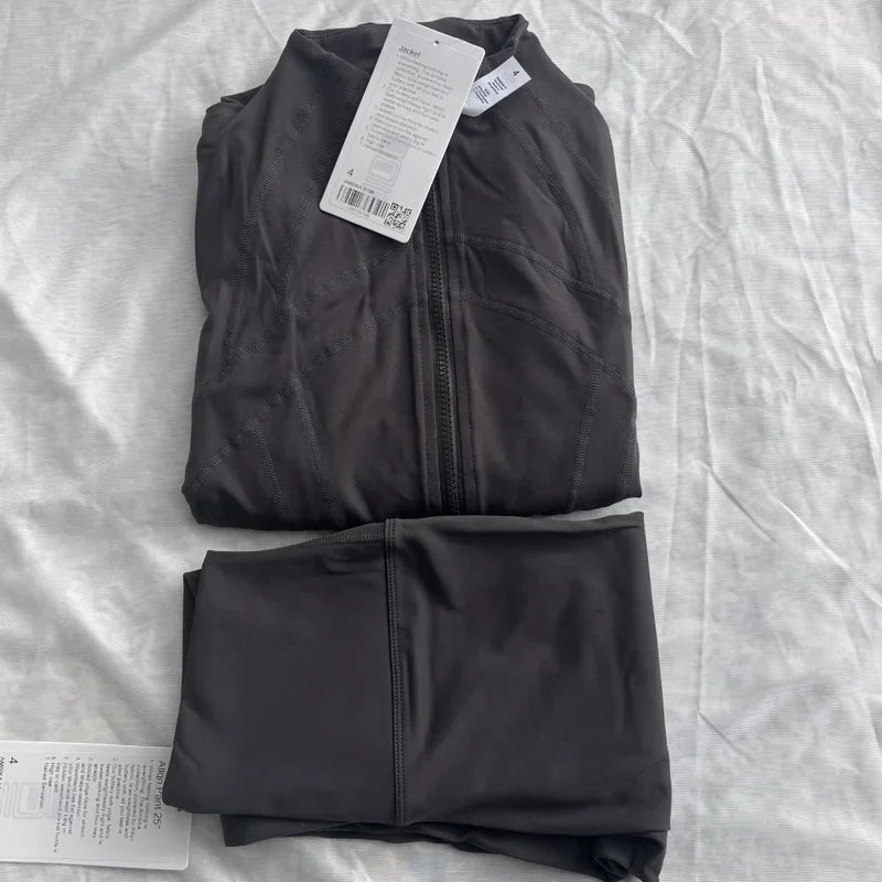 Designer 2-piece yoga suit set | Leggings and Coat Sets Merch Gone Viral