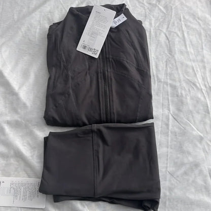 Designer 2-piece yoga suit set | Leggings and Coat Sets Merch Gone Viral