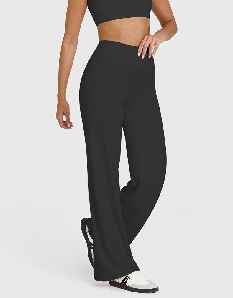 Yoga Pants Mid Rise Straight Leg Fit Second Skin Feel