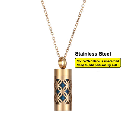 Women’s Stainless Steel Aromatherapy Diffuser Necklace For Essential Oils