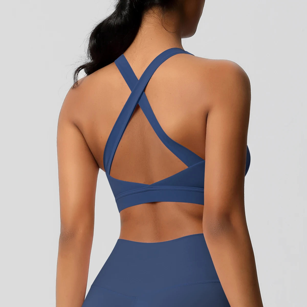 Women’s Yoga Bra Crop Top Nylon Elastane Supportive Sling Back