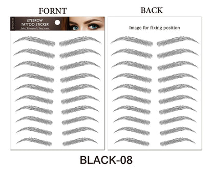 Women’s 6D Eyebrow Tattoos Stickers Waterproof Hair-Like Brow Grooming Shaping