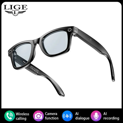 Smart Glasses  Recording Videos AI Photo Recognition Answer Translation 260mAh Large Battery IP65 Waterproof Bluetooth Glasses