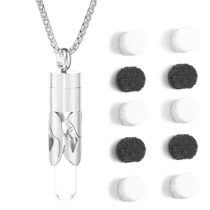 Women’s Diffuser Necklace Stainless Steel Bottle Oil Storage