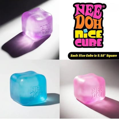 NeeDoh Jellyfish and Cube Plastic Squish Toy For Stress Relief and Sensory Play