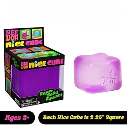 NeeDoh Jellyfish and Cube Squish Toy Made of Plastic for Stress Relief