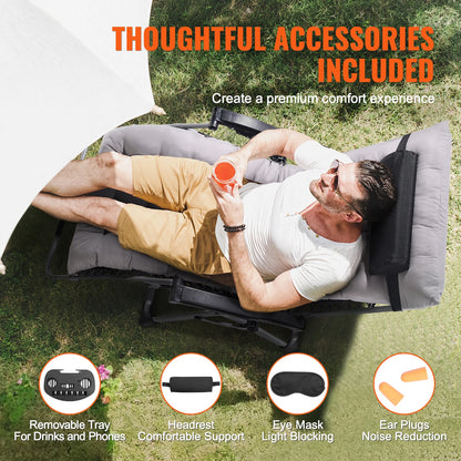 Zero Gravity Chair Zero Gravity Recliner Lounge Chair Adjustable Anti Gravity Chair with Cushion Footrest and Cupholder
