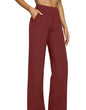 Yoga Pants Women Wide Leg Pants with Pockets High Waist Stretch Dress Casual Sweatpants Petite/Regular/Tall