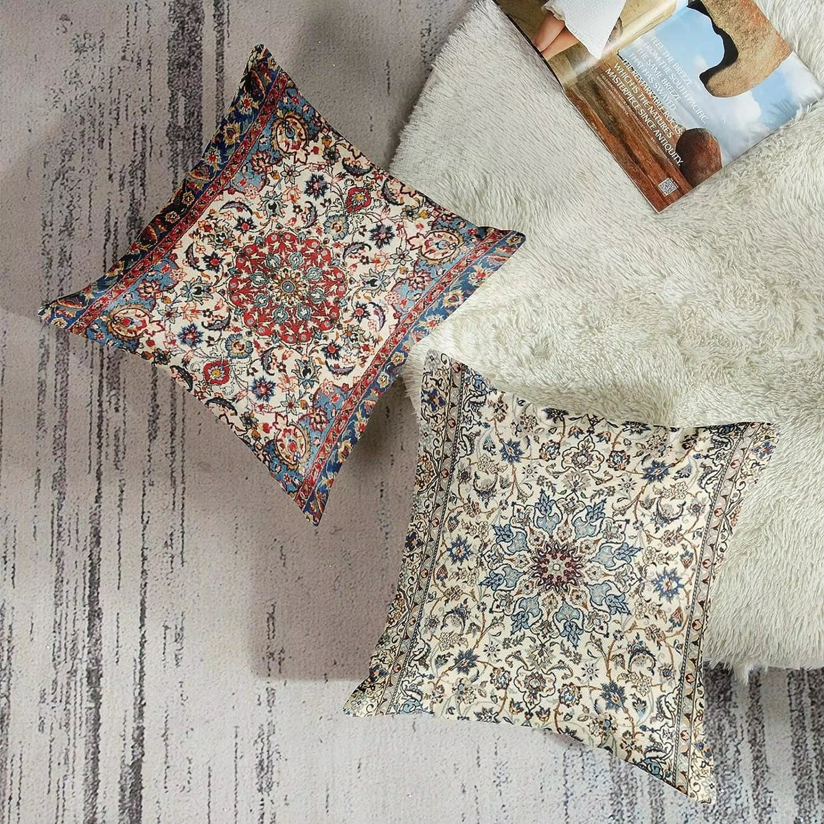 Mandala pattern throw pillow cover for sofa and bed
