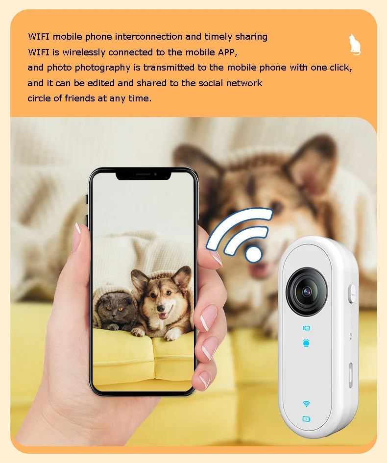 HD Cat Camera Collar with 32GB Card USB Rechargeable Adjustable